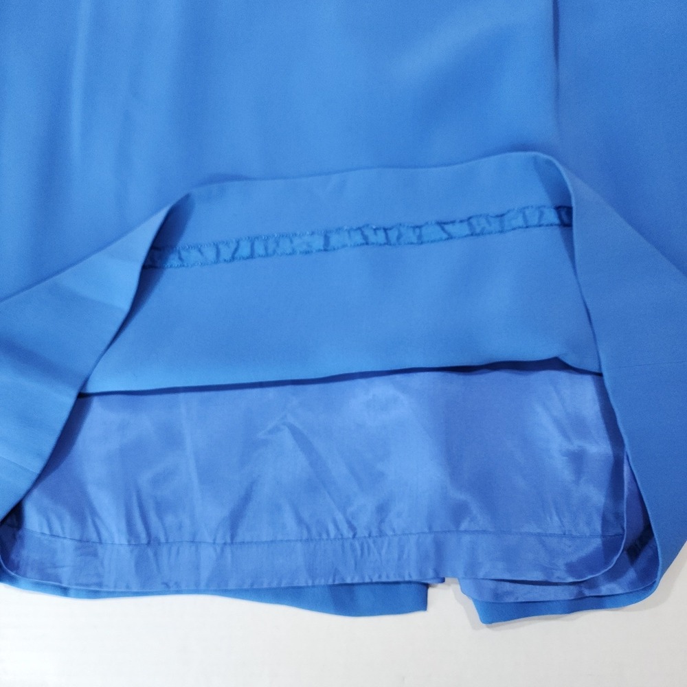 Jones New York Skirt Suit 16W Silk Blue 3 Button Business Office Luxury NEW $352 - Picture 13 of 15
